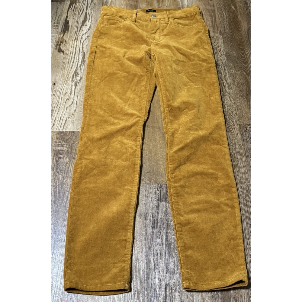 J.Crew Corduroy Pants Womens 25 Golden Brown Slim Stretch BK381 NWT
